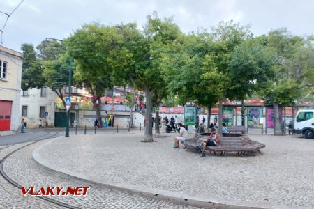 Lisabon, tramvajová smyčka Graça v popředí městských slavností, 8.6.2023, Tomáš Kraus