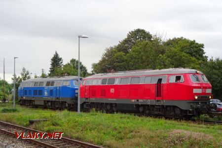 Niebüll, lokomotivy 218.054-3 a 218.369-7, 12.8.2023 © Jiří Mazal