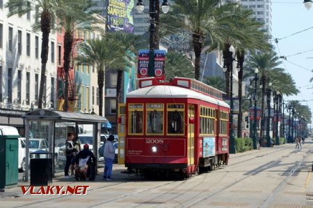 New Orleans, Canal Street, série tramvají 2000 z přelomu 20-21. stol, 18.10.2023 © Jiří Mazal