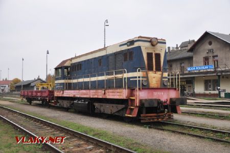 Je možné konštatovať, že stroje odpredané do Českej republiky sú súkromnými dopravcami nasadzované na pracovné vlaky, Mladá Boleslav, 28.10.2015 © Martin Nezdara