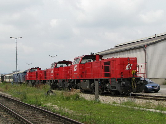 Miniflotila posunovacích lokomotiv řady 2070 v ÖBB Traktion - Stützpunkt Wien Süd © PhDr. Zbyněk Zlinský