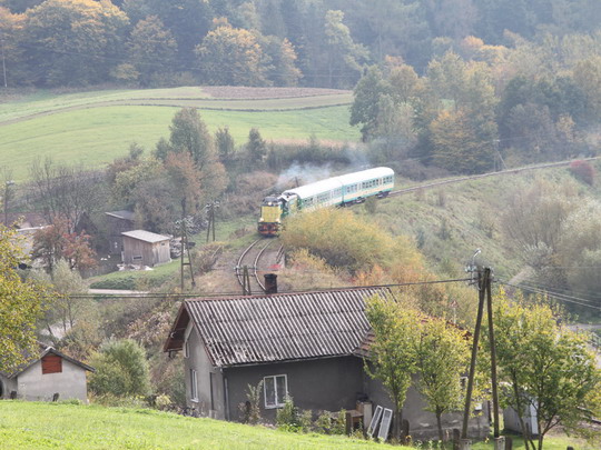Zvláštní vlak u obce Bezmiechowa Dolna © Jan Guzik