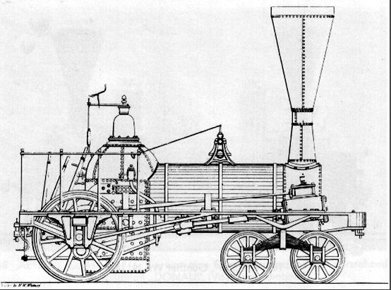 Parný rušeň „BALTIMORE“ z roku 1841 s usporiadaním pojazdu 2´A typu „Philadelphia“.