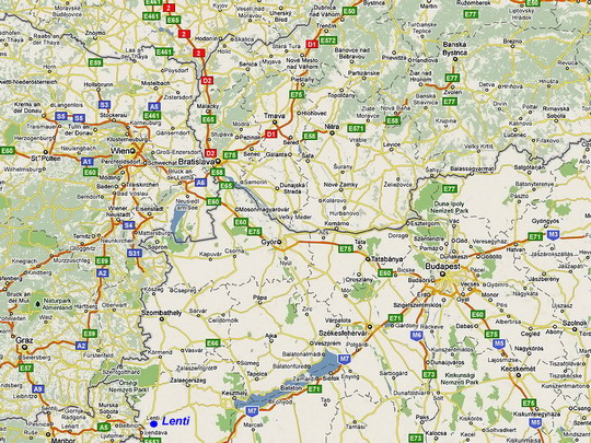 Poloha města Lenti na mapě; zdroj: www.wikimapia.org - ZOBRAZ!