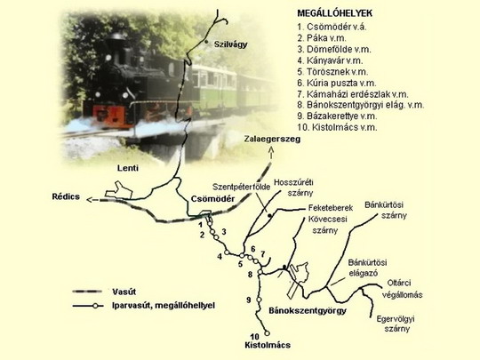 Síť lesní železnice; zdroj: www.tersegfejlesztes.hu - ZOBRAZ!