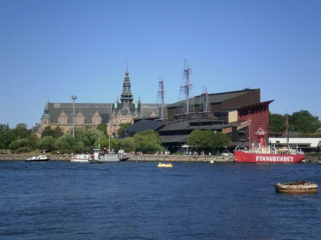 Stockholm, muzeum lodi Vasa s viditelnými stěžni, 19.7.2010 © Jiří Mazal