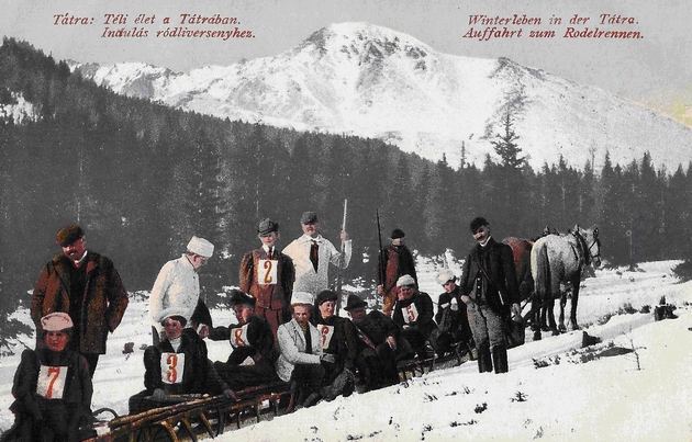 Zimný šport vo Vysokých Tatrách (1912). Zbierka Ing. Juraj Horváth