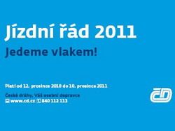 České dráhy představily jízdní řád na období 2010 - 2011