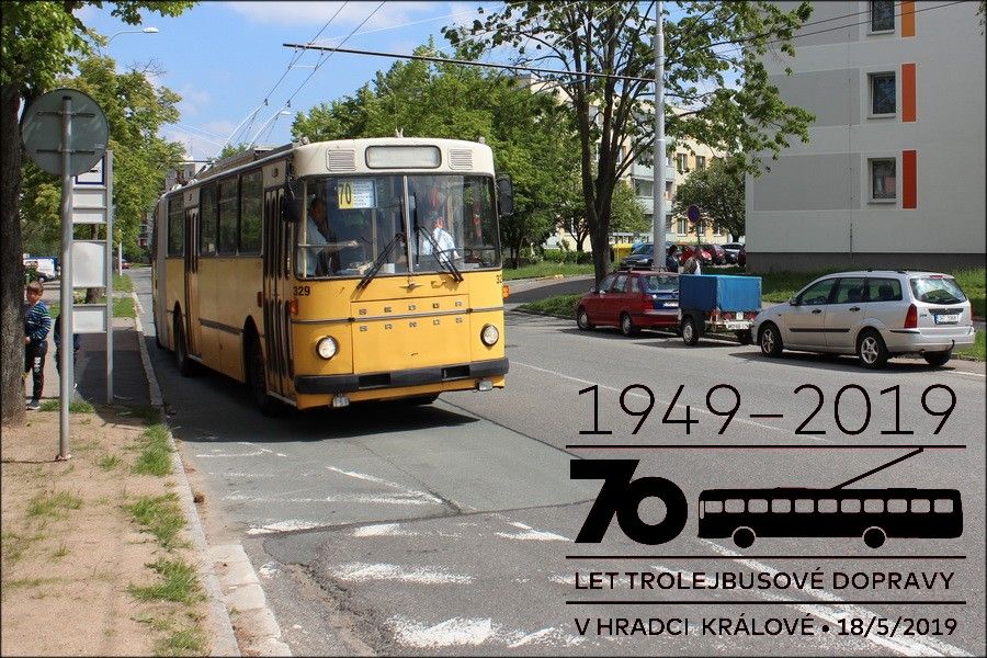 Hradecké trolejbusy oslavily sedmdesátku