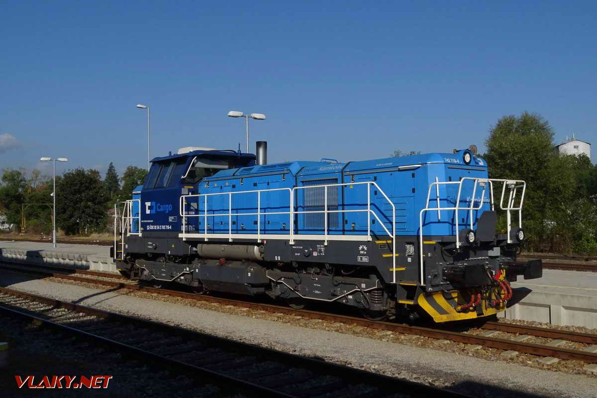 Lokomotiva 742.716 v Kájově