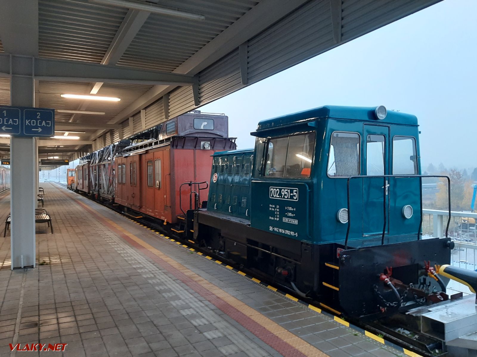 Úzkorozchodný pracovný vlak v Poprade