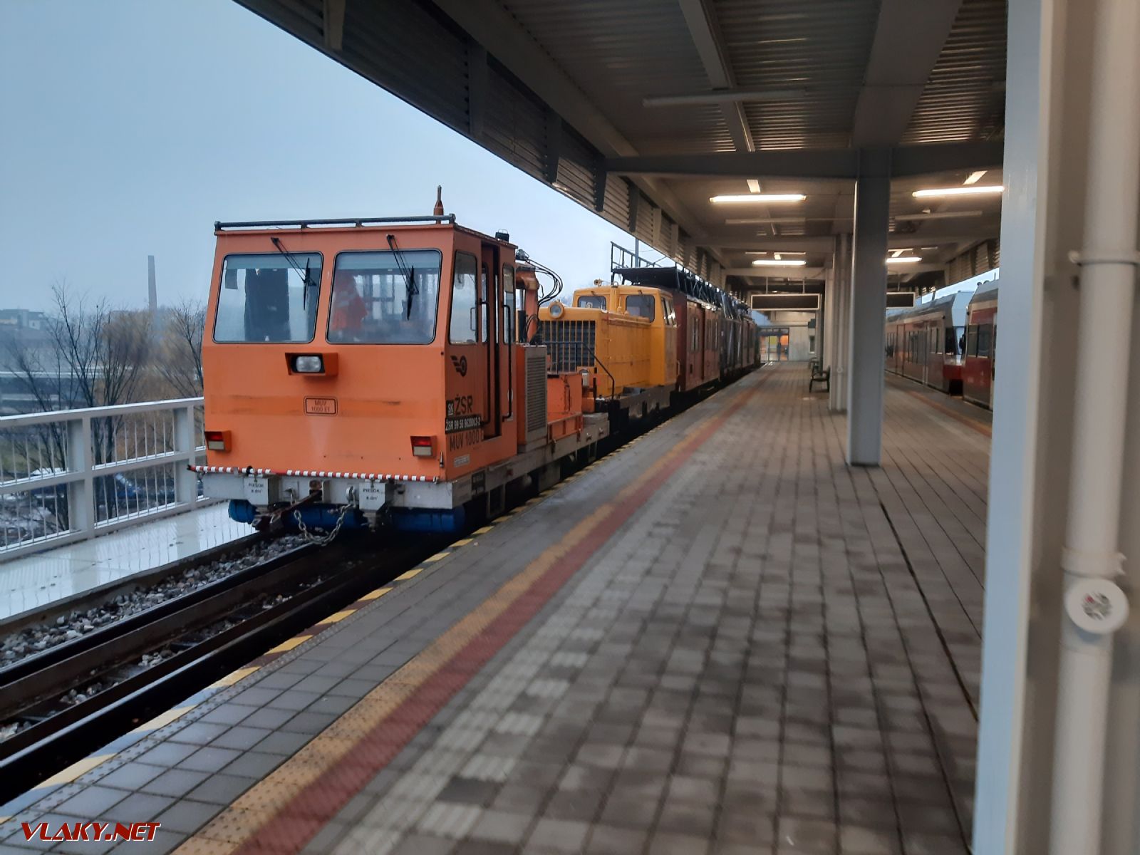 Úzkorozchodný pracovný vlak v Poprade
